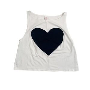 Vintage Y2K Only Hearts NYC Black/White Heart Tank‎ - M